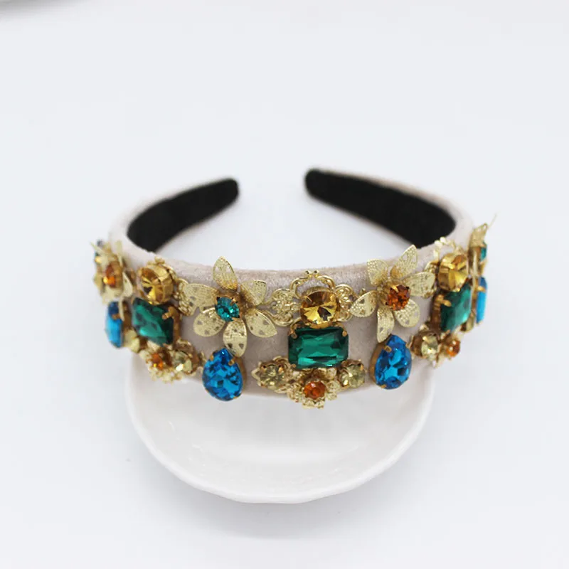 

2019 New Arrival Baroque Flower Crown Headband Bridal tiara wedding Hair Accessories Fashion Women Jewelry