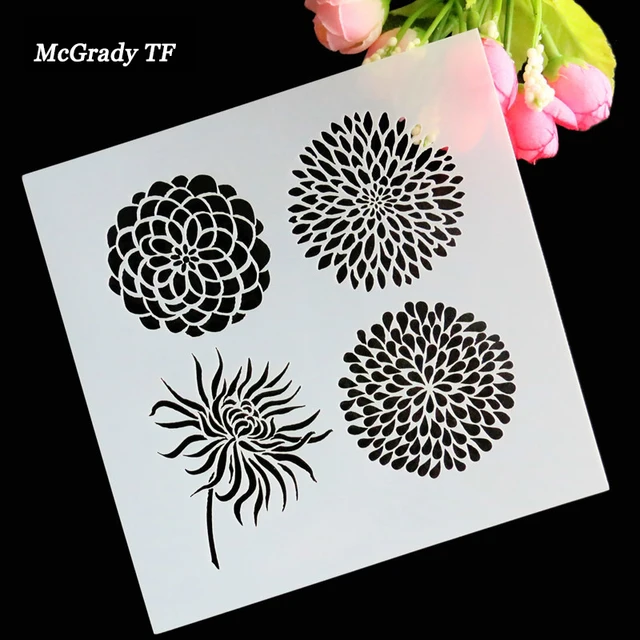 Mac Nuovo 13*13 cm 4 Fiori Torta Stencil Torta Che Decora Gli ... Mac Nuovo 13*13 cm 4 Fiori Torta Stencil Torta Che Decora Gli ...