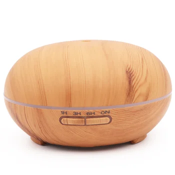 

Aroma Essential Oil Diffuser Ultrasonic air humidifier 7 Color Changing LED Lights 300ml Aromatherapy machine with Wood Grain