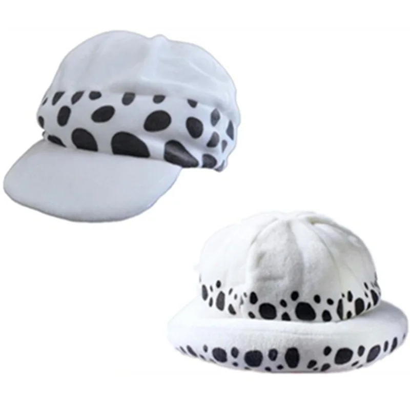 

Cartoon anime One Piecs the Surgeon of Death Trafalgar Law Hat Plush White Color Cotton Hat Halloween Cosplay Chopper Warm Cap