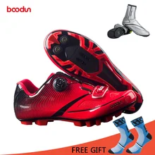 BOODUN, дышащий материал, профессиональная самоблокирующаяся велосипедная обувь, MTB велосипедная обувь, нескользящая гоночная обувь для велосипеда, Sapatos de ciclismo