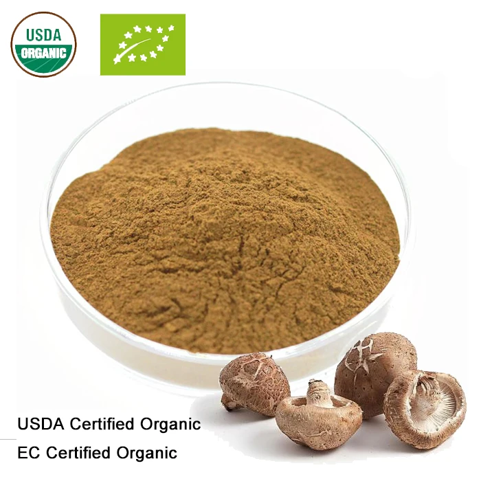 USDA и EC Сертифицированные Органические грибы шиитаке экстракт 10:1 повышающий помехоустойчивость AHCC