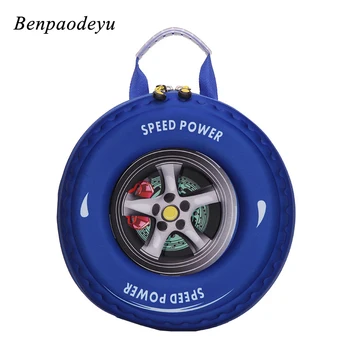 

Children's Cartoon Backpack for Boys School Bags 2019 New Personality Creative 3D Tire Design Backpack Cute Wheel Kids Bags