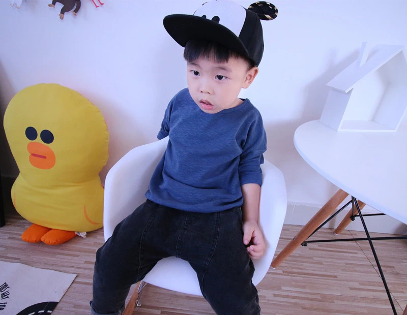 Solid Kids T-Shirts Cotton Boys Girls Tops Three Quarter Sleeves Boy T Shirts Spring O Neck Girl T-Shirts 2017 Children Clothing (19)