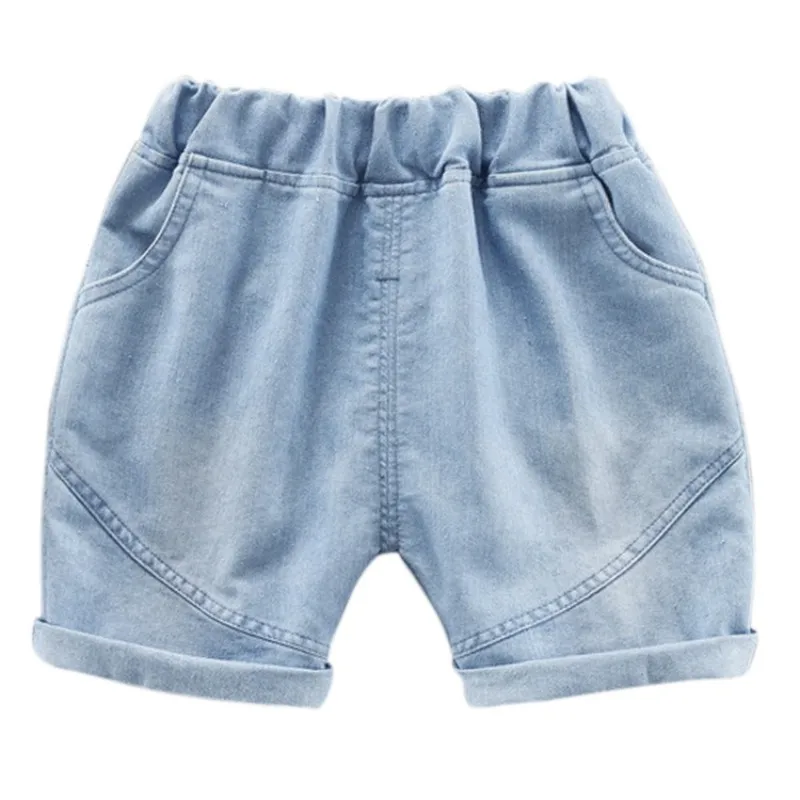 

Summer Children Boys Girls Solid Print Denim Short Pants Trousers Kids Casual Shorts