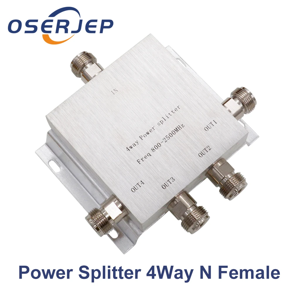 

RF Coaxial Splitter 1 to 2/3/4/8 Way Power Splitter 380-2500MHz Signal Booster Divider 50ohm N female splitter Connect Cable