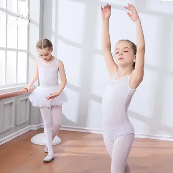 

Sleeveless Ballet Leotards for Girls Bodywear Stretch lace Children Dance Leotards Turnpakje justaucorps gymnastique fille