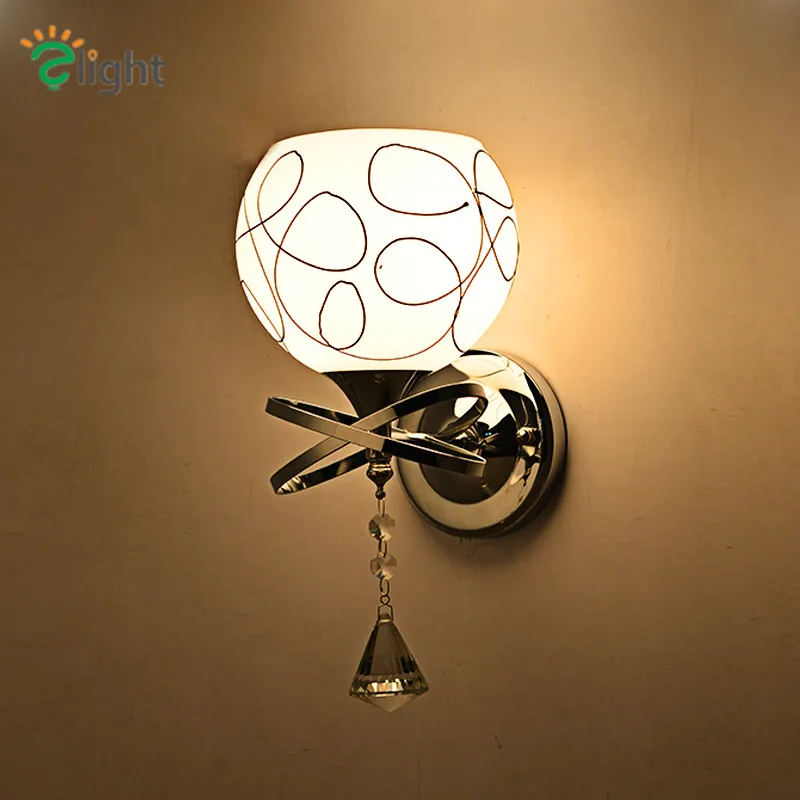 Special Offer Europe Modern Simple Plated Steel Led Wall Lamp Lustre De Cristal Wall Lamp ...