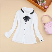 Новинка года весенние рубашки для девочек блузка для девочек детские рубашки Детская одежда детская одежда Белые школьные блузки принцессы одежда для девочек от 2 до 16 лет