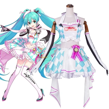 

Anime Vocaloid 2019 Hatsune Miku Racing Cosplay Costume Clay Motorcycle Suits Lovely Lolita Dress Uniform Outfit For Women