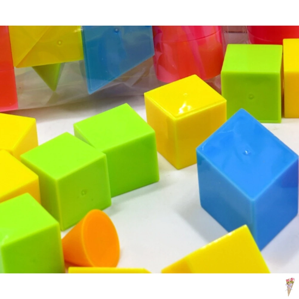 16 шт./компл. геометрические формы Твердые игрушечные лошадки для детей развивающие игрушки Материалы juguetes Математика Детские brinquedos