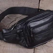 Мужские повседневные кожаные поясные сумки Geniune в ретро стиле, кошелек для мобильного телефона, мужской модный дорожный Чехол