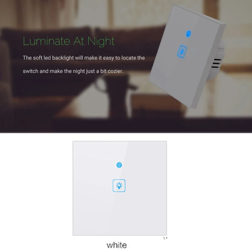 Sonoff Wi-Fi Inteligente прерыватель de Luz Parede Toque/WiFi/APP контроллер Remoto Casa Inteligente прерыватель de Toque parede