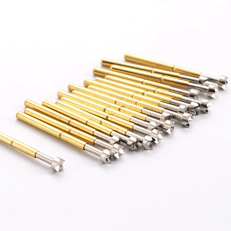 DIY P156-Q2 Series Probe Copper Nickel Plated Spring Probe Outer Diameter 2.36mm Test Thimble 100 / Pack Spring Test Probe