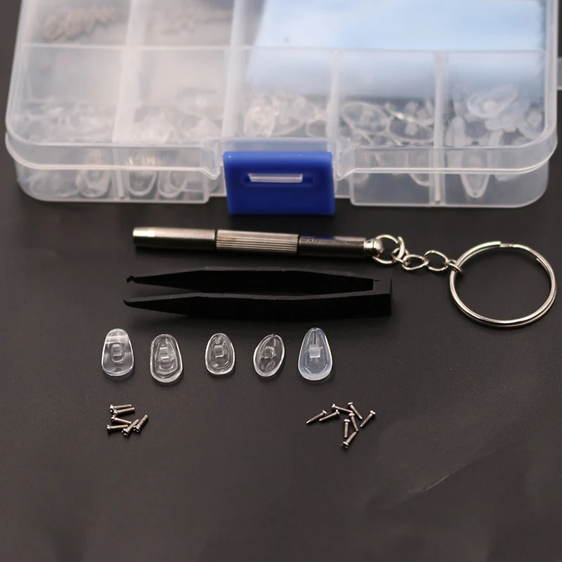 COLOUR_MAX  Silicone Nose Pads For Eyeglasses Soft Nose Pads For Glasses Sunglasses  Screws For Glasses Repair Kit