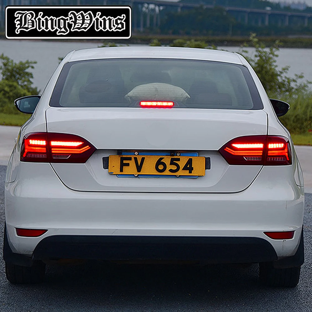Стайлинга автомобилей хвост лампа для Volkswagen VW Jetta MK6 фонарь 2012- светодио дный DRL перемещение желтый поворотов фара задние лампы