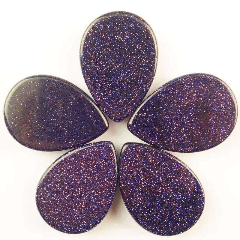 Голубой песочный кабошон Dw032 6 шт. 32x23x8 мм|cabochon blue|cabochon teardropcabochon stone |