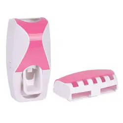 Автоматическая Зубная паста Диспенсер + держатель для зубных щеток Набор семейный набор настенное крепление Ванная принадлежности