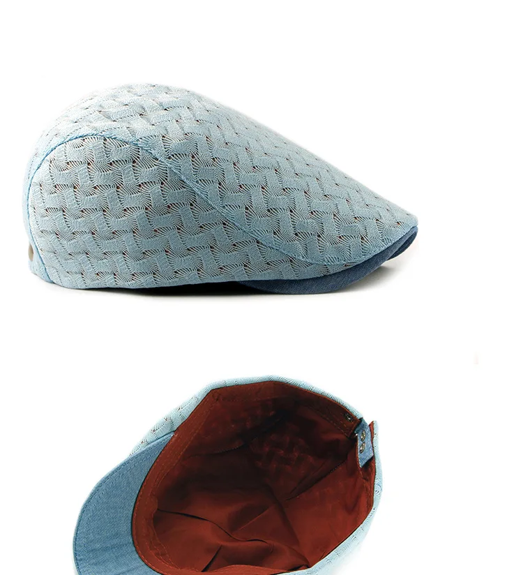 Новые высококачественные дышащие сетчатые вязаные шапочки во французском стиле для взрослых, женская кепка на плоской подошве, весенне-летняя кепка газетчика