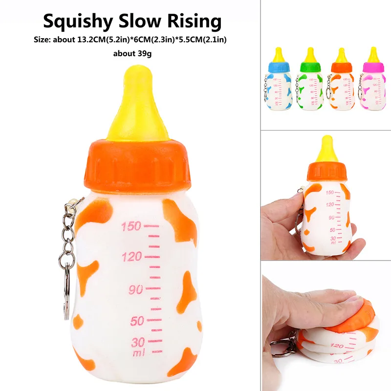 Squeeze Squishy Watermelon Slow Rising Simulation Stress Stretch Bread squish Fruit toy kids toys christmas free shipping - Цвет: feeding bottle