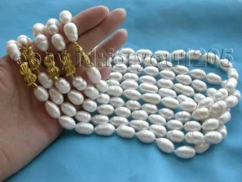 

>>> >>Wholesale 5pieces Natural White Rice Pearl Necklace!