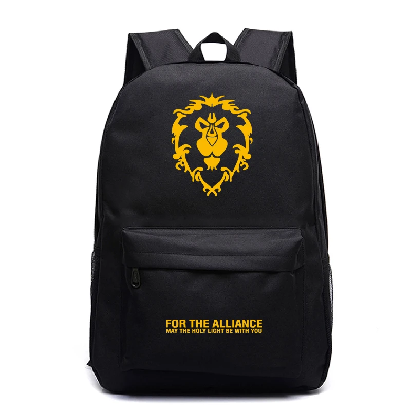 

Beautiful World of Warcraft Mochila Students Back to College Rucksack For the Horde Beautiful Men Women Teens Travel Backpack
