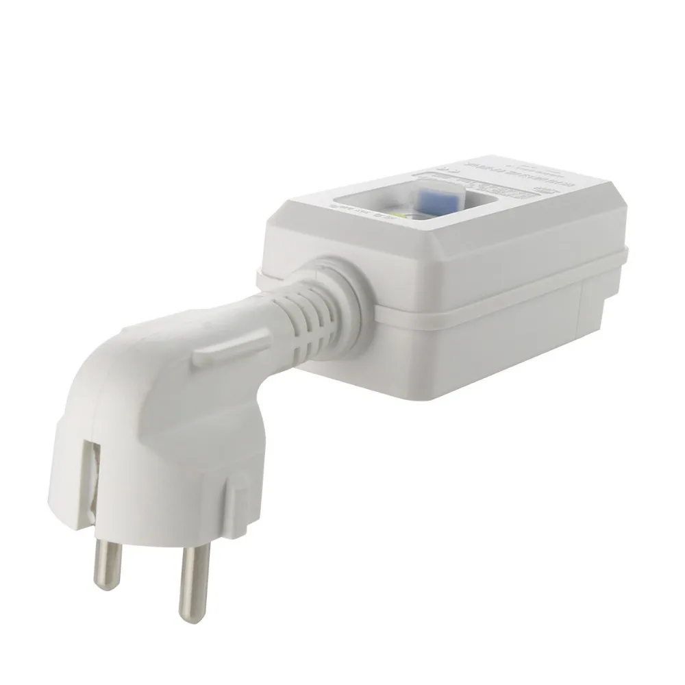 

GFCI Leakage Protection Safety RCD Socket Adaptor Home Circuit Breaker Cutout Power Trip Switch 16A 220V 240V EU Plug