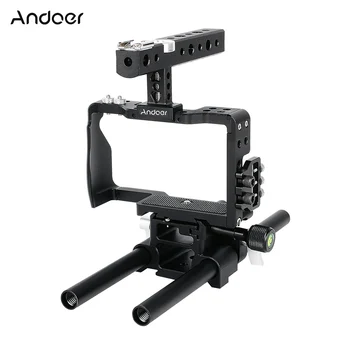 

Andoer Professional Video Cage Rig Kit Film Making System with 15mm Rod for Sony A6000 A6300 A6500 ILDC Mirrorless Camera