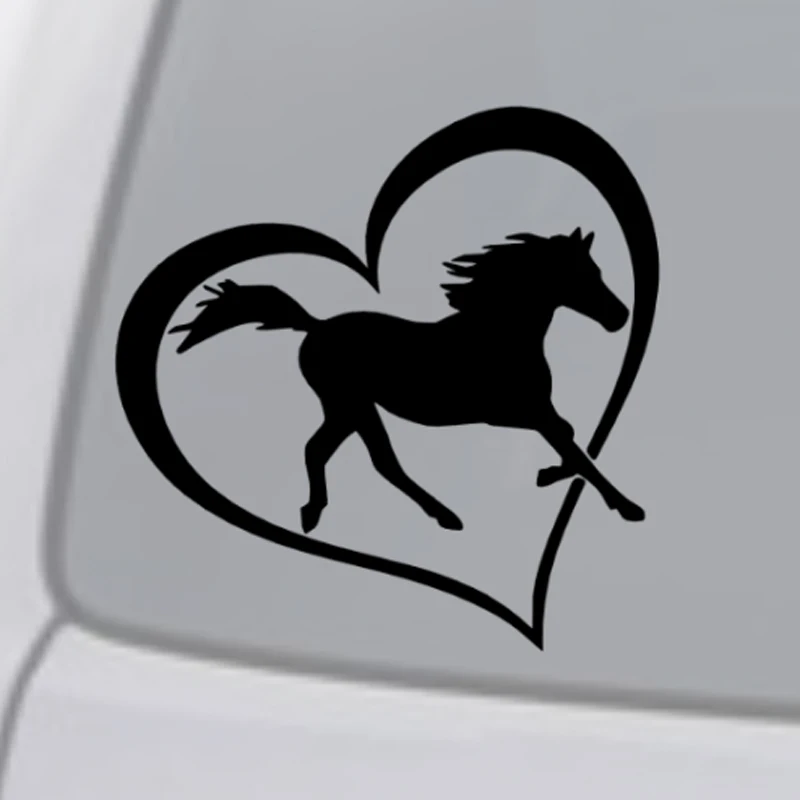 

HORSE HEART Vinyl Decal Sticker Car Window Bumper Wall notebook Love Symbol Pony (4" x 4")