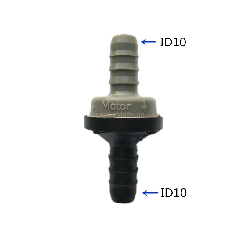 High qualtiy ID10 black plastic one way valve non return valve one way valve air pump vacuum