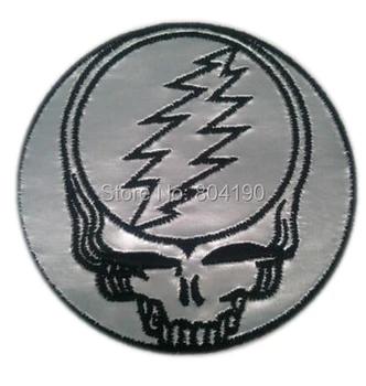 

3" Grateful Dead Metallic Steal Your Face Music Band Heavy Metal Iron On Patch Rock Punk TRANSFER APPLIQUE