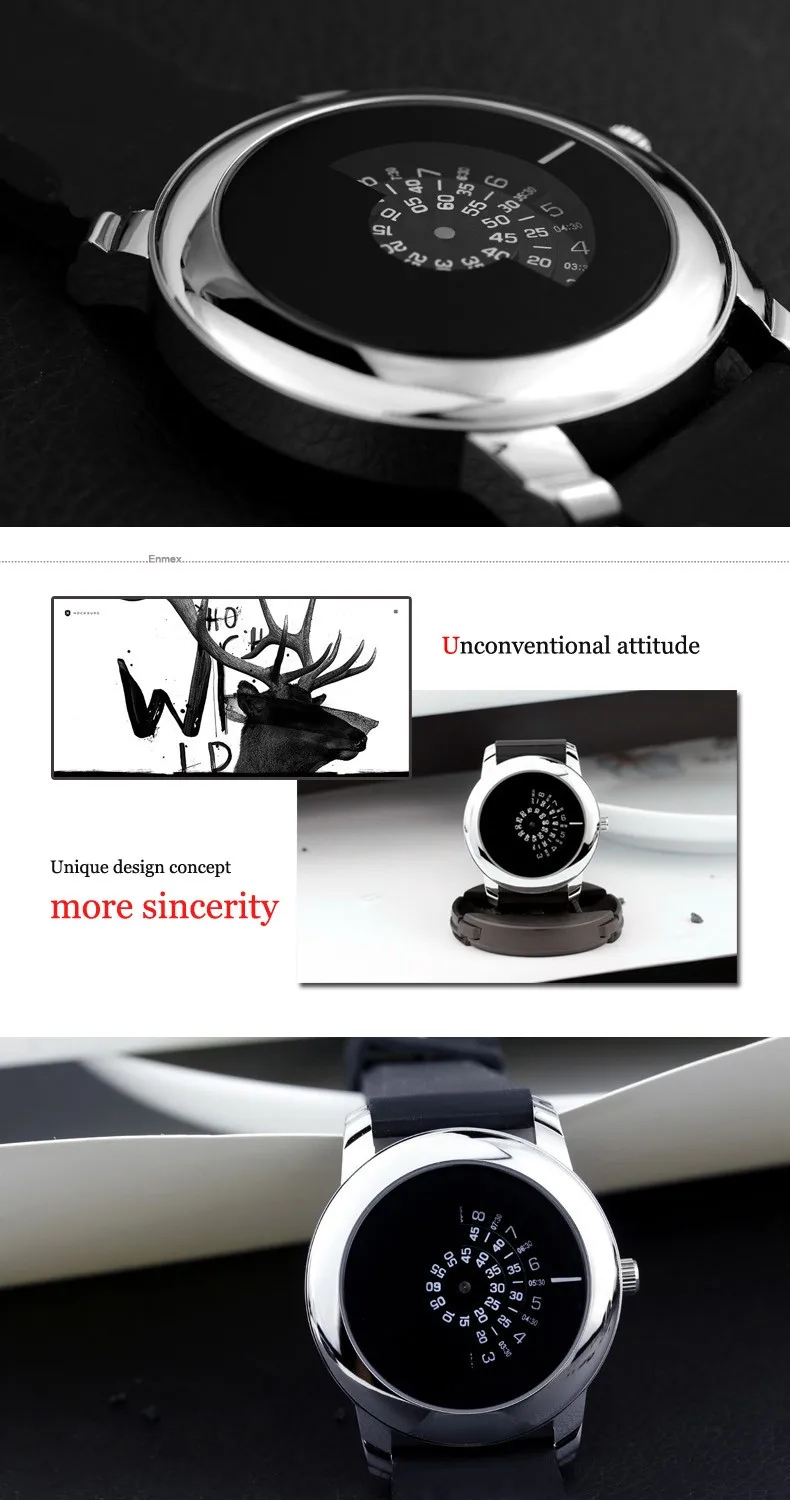Подарок Enmex креативный стиль нейтральные наручные часы Черная Камера концепция крутой дизайн силиконовый ремешок Короткие повседневные кварцевые часы