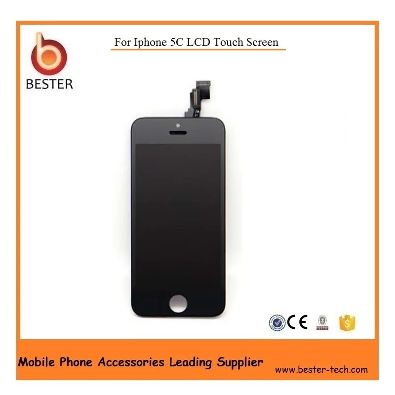 

10PCS/LOT BEST QUALITY OWN FACTORY PRICE HOUSING LCD DISPLAY TOUCH LENS SCREEN DIGITIZER ASSEMBLY FOR IPHONE 5C BLACK/WHITE
