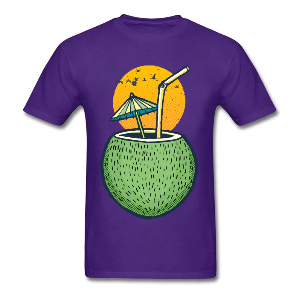 Fresh Coconut Water over Summer Sunset_purple