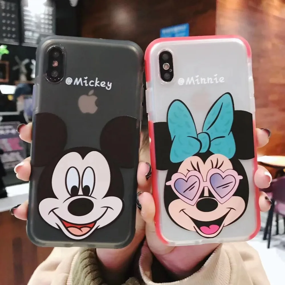 

Cartoon Mickey Matte phone cases for iphone X XR XS XS Max 6 6s 7 8 Plus Soft TPU Cute Disneys case Cover Fundas Capa
