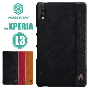 

for Sony Xperia L3 Case Nillkin Qin Phone Flip Leather Case Luxury Business Soft Case for Sony Xperia L3 Nilkin Back Cover Case