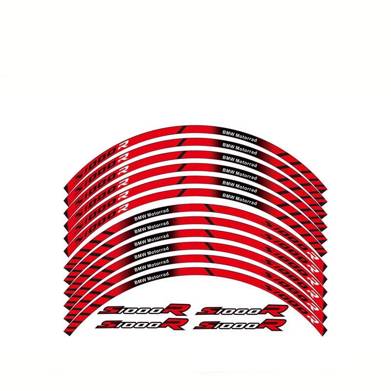 

Motorcycle Wheel Decals Stickers Set Rim Stripes Laminated For BMW S1000R
