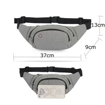 

Durable Men Fanny Waist Pack Belt Hip Bum Military Solid Running Pouch Bag