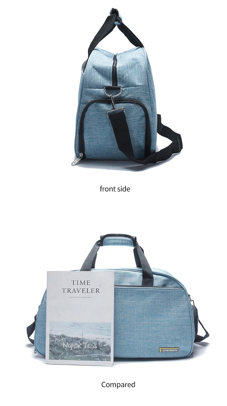 Женская дорожная сумка для багажа, Повседневная сумка через плечо для путешествий, сумка для путешествий унисекс, переносная дорожная сумка с сумкой для обуви