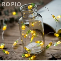ROPIO 3 светодио дный м ананас светодиодное освещение струны Фея Строка серебро провода свет теплый белый с AA батарея для Свадебная вечеринка украшения