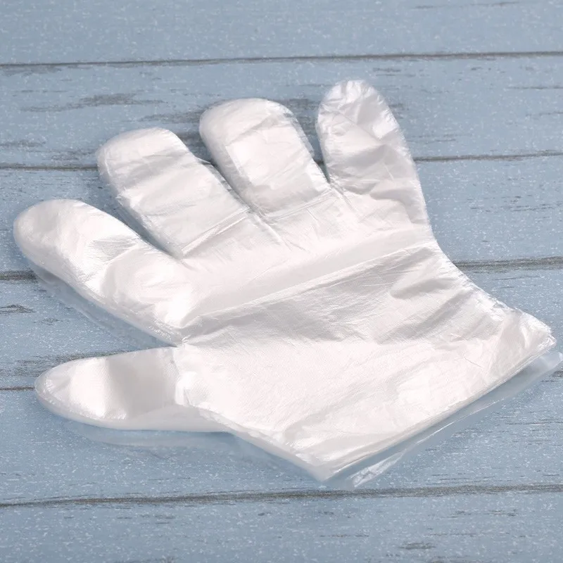 Одноразовые полиэтиленовые перчатки, большие прозрачные(упаковка 100) для ресторанной обработки сырой курица рыба мультифучционные пищевые латексные перчатки