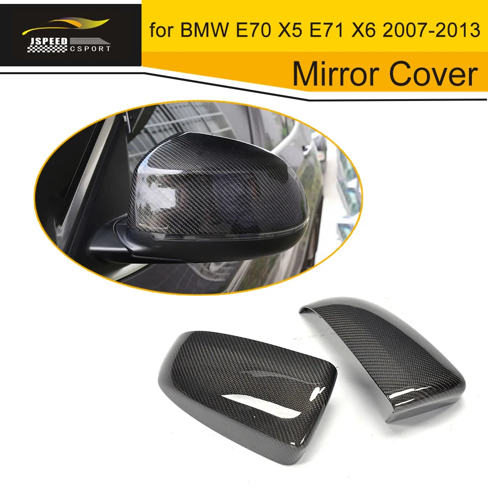 Carbon Fiber Side Mirror Cover Auto Car Mirror Housings for BMW E70 X5