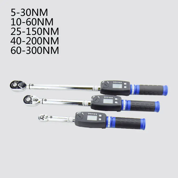 Electronic digital torque wrench adjustable pre set torque 5 300NM kg