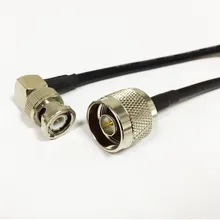 n-штекер разъем Переключатель штекер BNC правый угол конвертер RG58 по оптовой цене Быстрая 100 см 4" адаптер