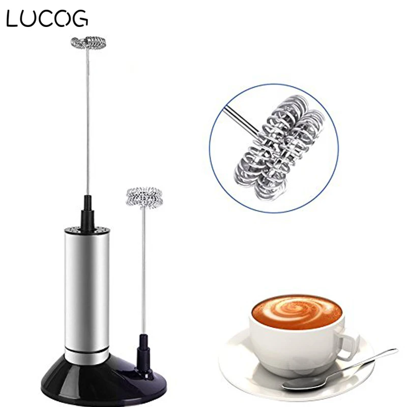 Buy LUCOG Powerful Double Spring Whisk Electric Milk