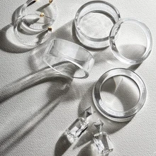 Новые простые прозрачные акриловые Висячие серьги для женщин, модные геометрические большие круглые массивные ювелирные изделия для вечеринок Za