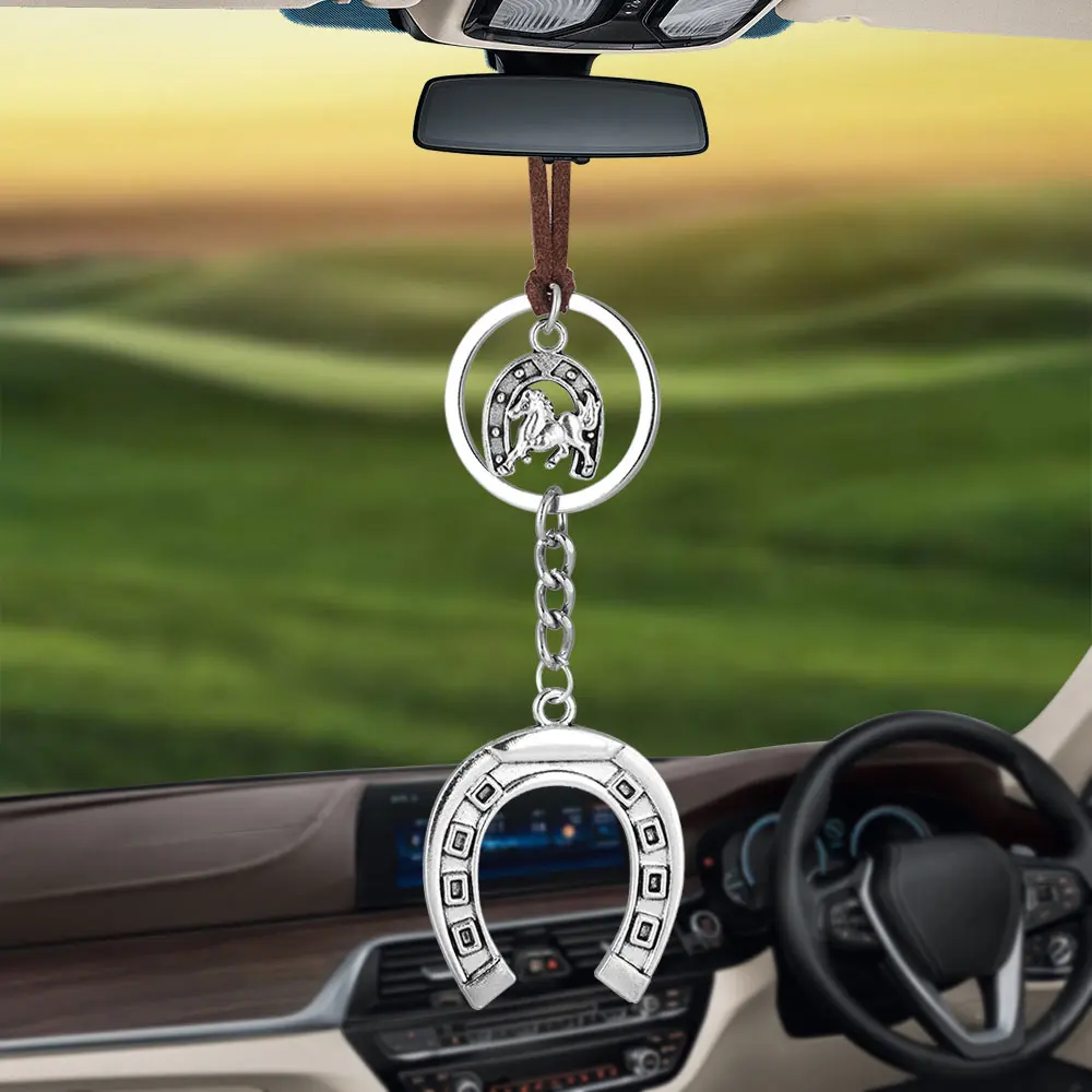 Car Pendant Ornaments Russia House Horseshoe Interior Rearview Mirror Decoration Hanging Decor Lucky Family Gift Car Accessories - AliExpress