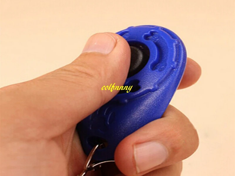 100pcs/lot ping Dog Pet Clicker Dog click Training Trainers With Key Chain Pets Trainer Supplies