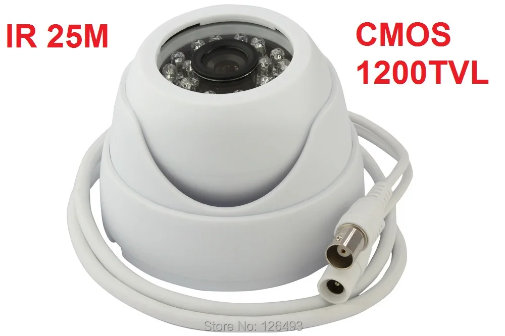 Крытый пластиковые мини-1/3 "CMOS 238 + 8520 1200TVL H.264 купольных видео камера для внутреннего безопасности