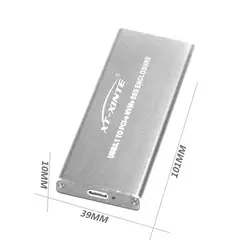 Алюминий сплав USB3.1 PCI-E NVME NGFF M.2 SSD M ключ HDD корпус Тип-C Тип C радиатора отверстия для настольных ПК